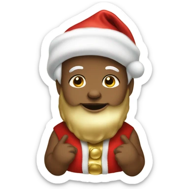 Gold baby Santa sticker