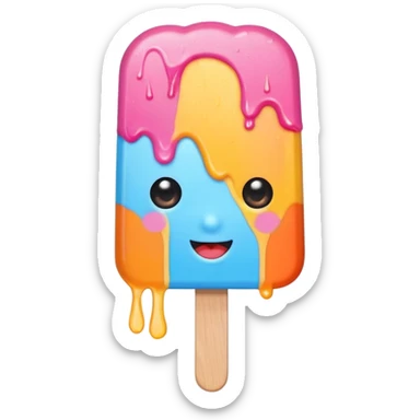 popsicle with eyes and headband wearing sticker