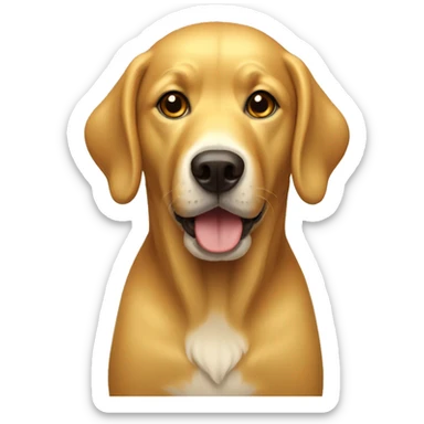 Golden dog sticker