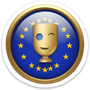 european-union-flag on trophee circle sticker