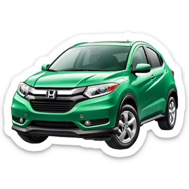 Scratched up Nordic green Honda hr-v sticker