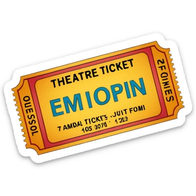 theatre ticket sticker