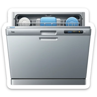 dishwasher emoji in style of apple sticker