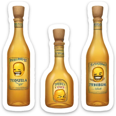Bottle of tequila  sticker