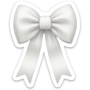 white bow sticker