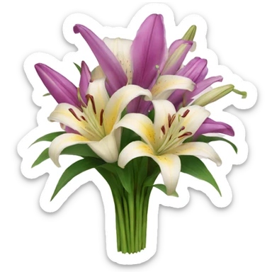 Lily flower bouquet  sticker