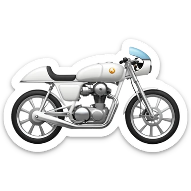 White naked bike sticker