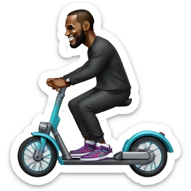 lebron James sur une trottinette  sticker