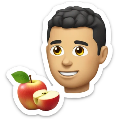 Ronaldo qui mange une pomme sticker