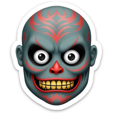 ''tattooed''-scary-looking-with-heavy-face-tattoes sticker