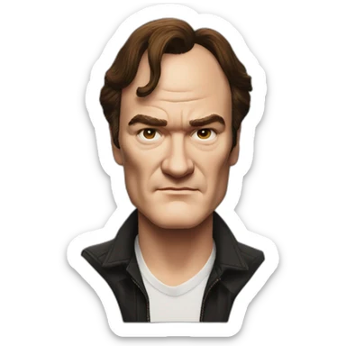 Quentin Tarantino without smile sticker