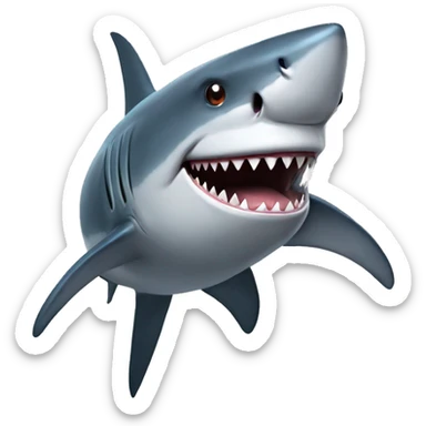 shark with tophath sticker