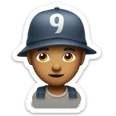 a kid with a shifty look and a cap, from the south of France sticker