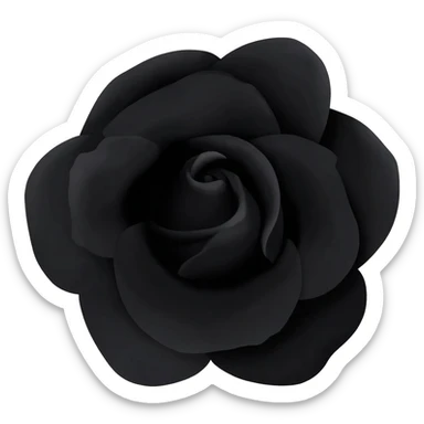 Rosa con pétalos negros sticker