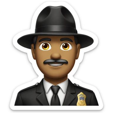 Hawaiian, 1899 style, western police commissioner, with a black suit and tie  sticker