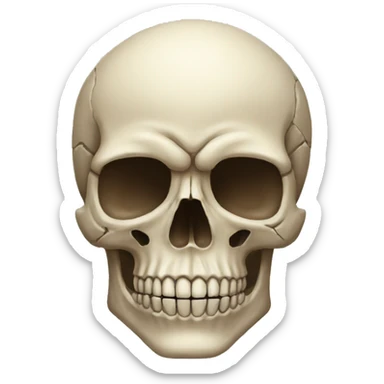 skull emoji but make it very ugly sticker