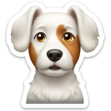 White dog with ginger hair sticker