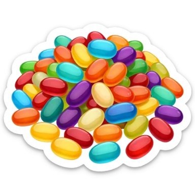 Happy jellybean sticker