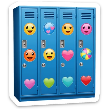 Girl’s decorated gym locker sticker