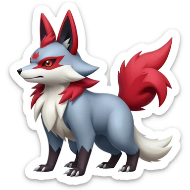 Zangoose-Zorua-Zoroark-hybrid (full body) sticker