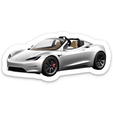 Tesla Roadster - Tesla (Model Year: 2020) (Iconic colour: Silver) sticker