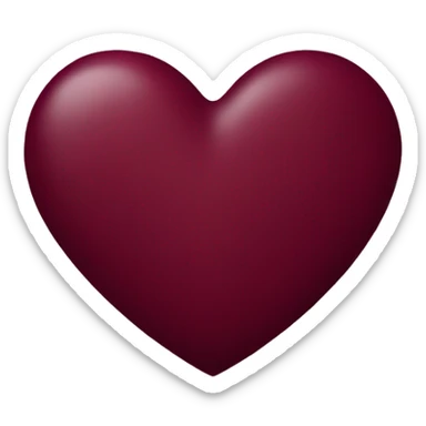 Burgundy heart sticker