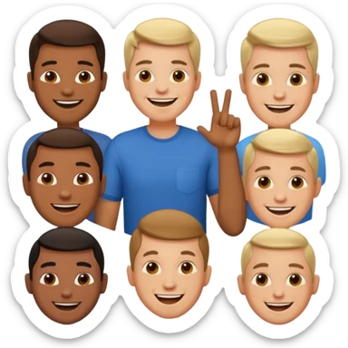 men saying something sticker