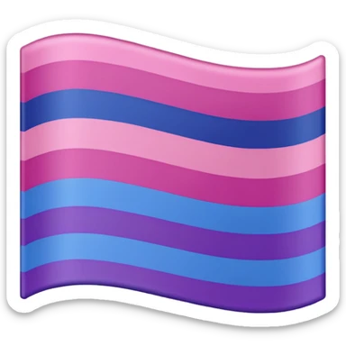 bisexual flag ordered colors sticker