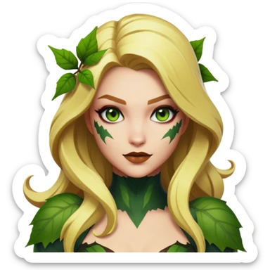 poison ivy fortnite skin with blonde h sticker