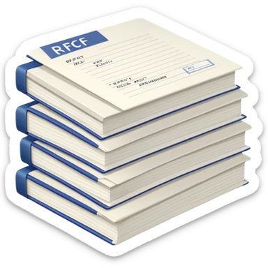 Requests for Comments with "RFC" letter on it sticker