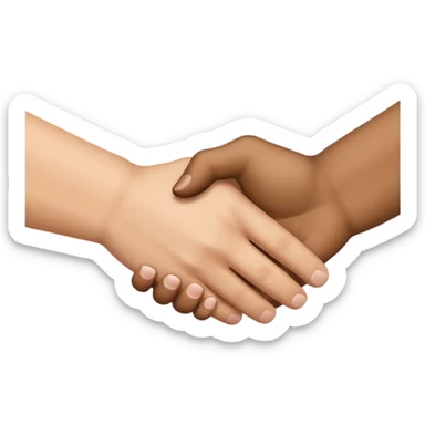 Handshake only hands sticker