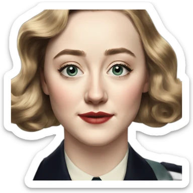 saoirse ronan 1940s sticker