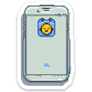 phone emoji in sky blue color sticker