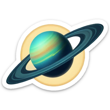 Vintage Planets in motion comet streak orbit motion blur sticker