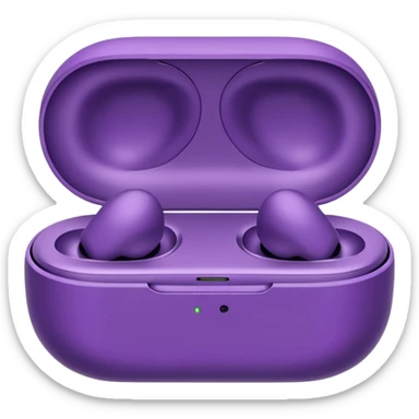 Purple wireless earbuds that wrap over the ear sticker