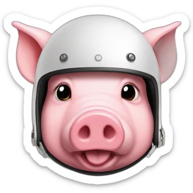 Pig in helmet with letter Z on helmet  sticker
