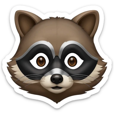 A face of a raccoon sticker