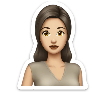 Brunette-girl-old-money-fashion-style sticker