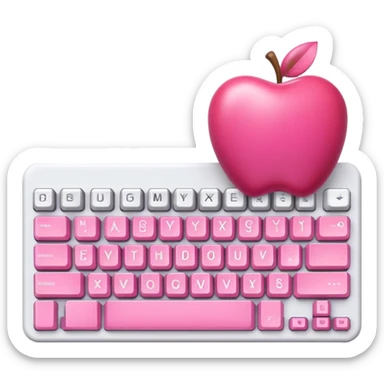 Custom mechanical keyboard pink apple  sticker