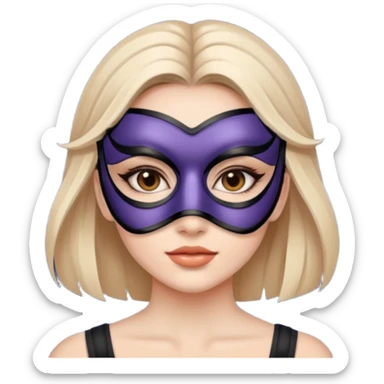 a beautiful girl wearing dusk mask sticker