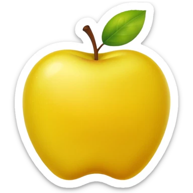 Yellow apple sticker