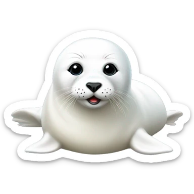 harp seal white sticker
