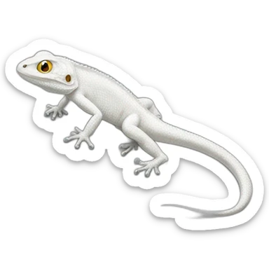 lizard White sticker