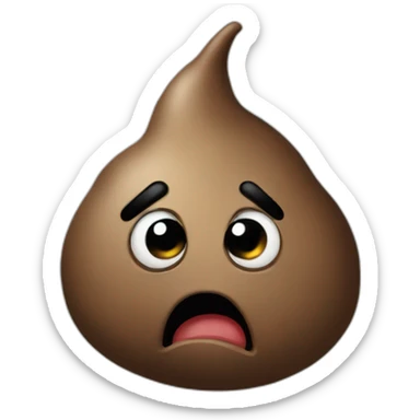 Turd is angry sticker