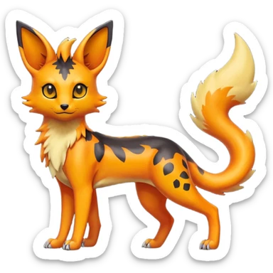 magma-gradients-colored Salandit-Umbreon-Flareon-Serval-Hybrid (Full body) sticker