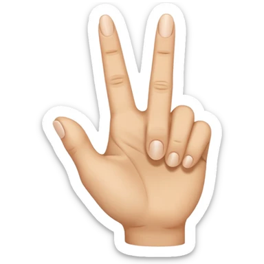 Open hand with the middle finger pointing downwards sticker