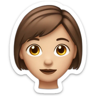 girl with short brown hair and nose ring sticker