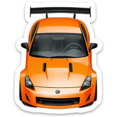 350z drift tuning orange sticker