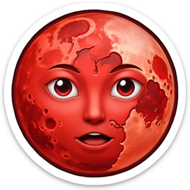 Blood moon sticker