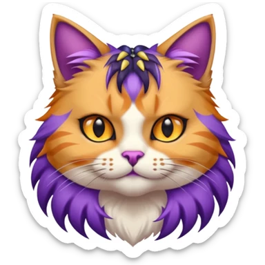 Cailco cat hybrid wildcat collar purple spike a sticker